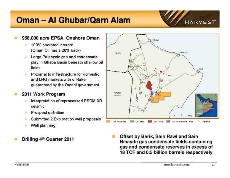 The GHS Conference – Harvest Natural Resources Inc. – slide 20