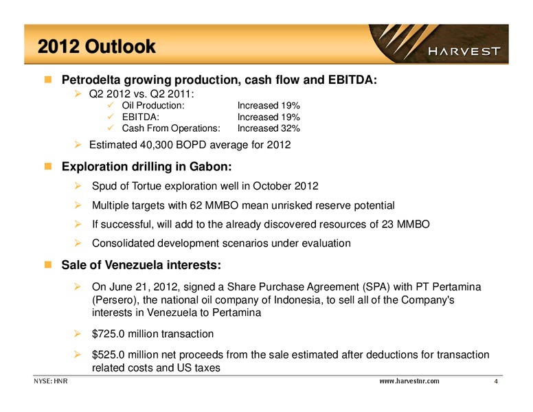 EnerComs The Oil and Gas Conference – Harvest Natural Resources Inc. – slide 4