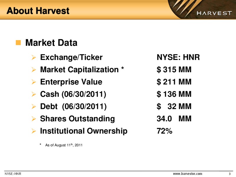 EnerComs The Oil and Gas Conference – Harvest Natural Resources Inc. – slide 2