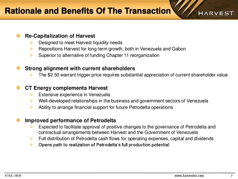 Enercom the Oil and Gas Conference – Harvest Natural Resources Inc. – slide 6