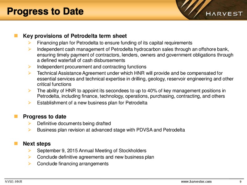 Enercom the Oil and Gas Conference – Harvest Natural Resources Inc. – slide 8