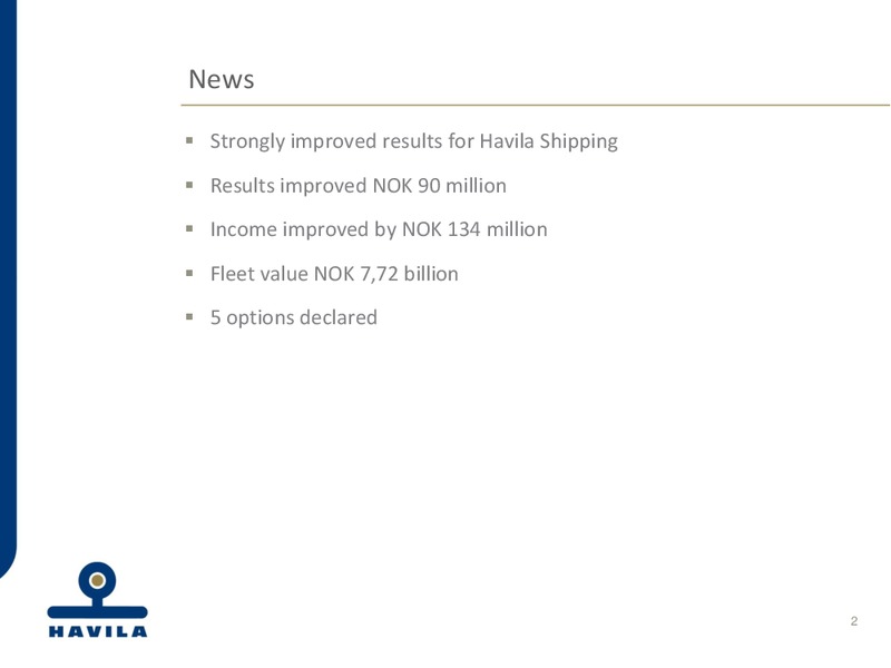 2012 3RD QUARTER ACCOUNTS – Havila Shipping – slide 2