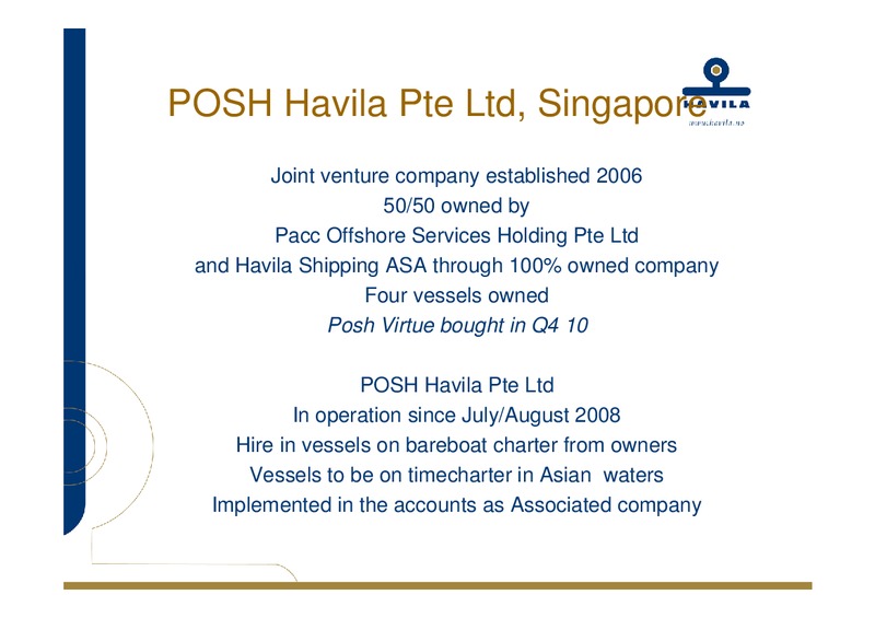 Q4 2010 – Havila Shipping – slide 21