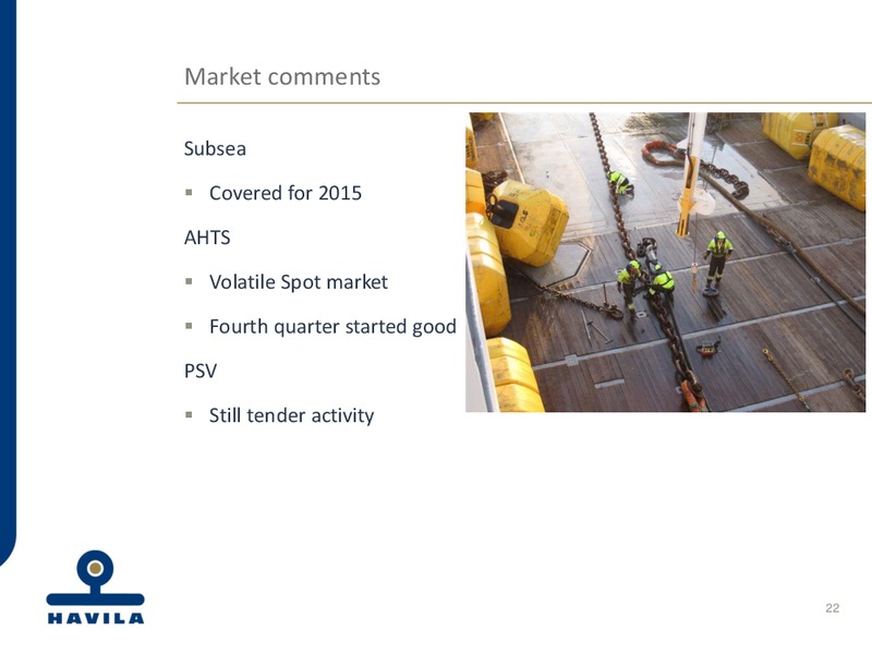 Q3 2014 EARNINGS CALL – Havila Shipping – slide 22