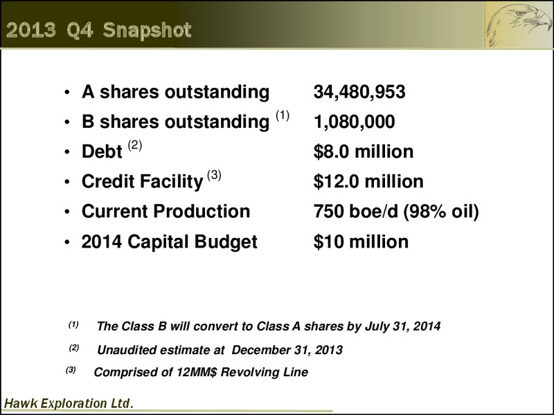 INVESTOR PRESENTATION – Hawk Exploration, Ltd. – slide 17