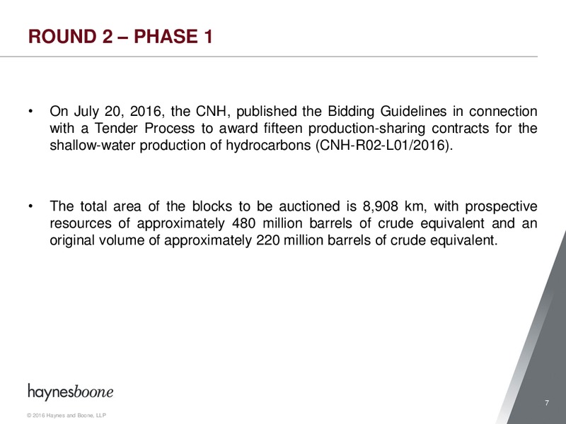 The Changing Future in Mexico's Oil and Gas Industry – Haynes and Boone, LLP – slide 7