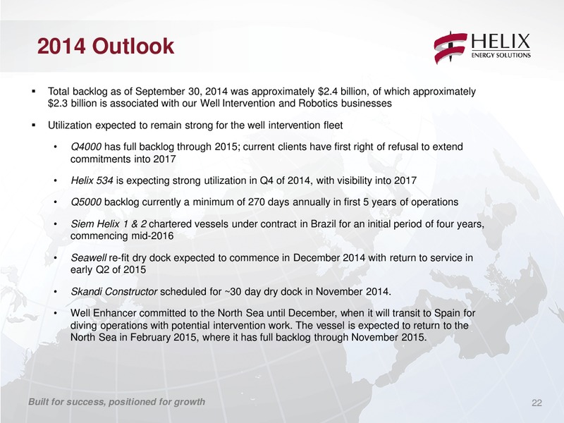 Jefferies 2014 Global Energy Conference – Helix Energy Solutions – slide 21