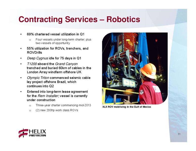 Q1 2013 CONFERENCE CALL – Helix Energy Solutions – slide 10