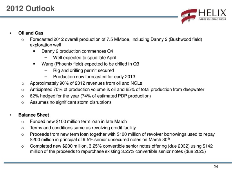 Q1 2012 CONFERENCE CALL – Helix Energy Solutions – slide 23