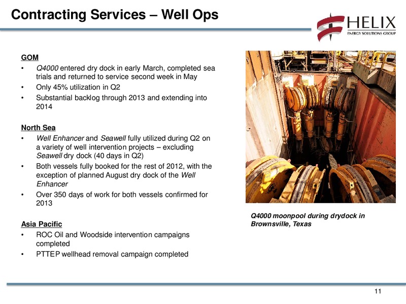 Q2 2012 CONFERENCE CALL – Helix Energy Solutions – slide 10