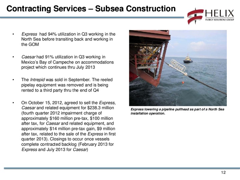 Q3 2012 CONFERENCECALL – Helix Energy Solutions – slide 11