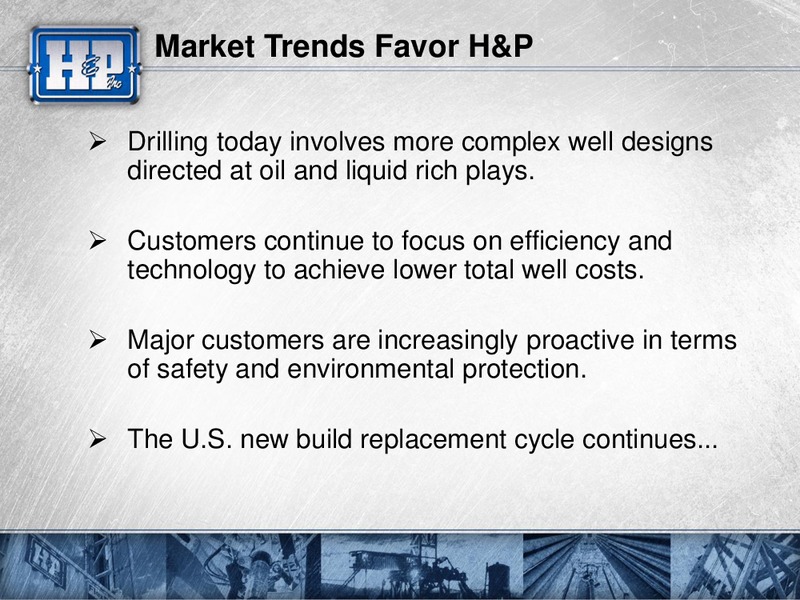 GOLDMAN SACHS GLOBAL ENERGY CONFERENCE – Helmerich & Payne Inc. – slide 29