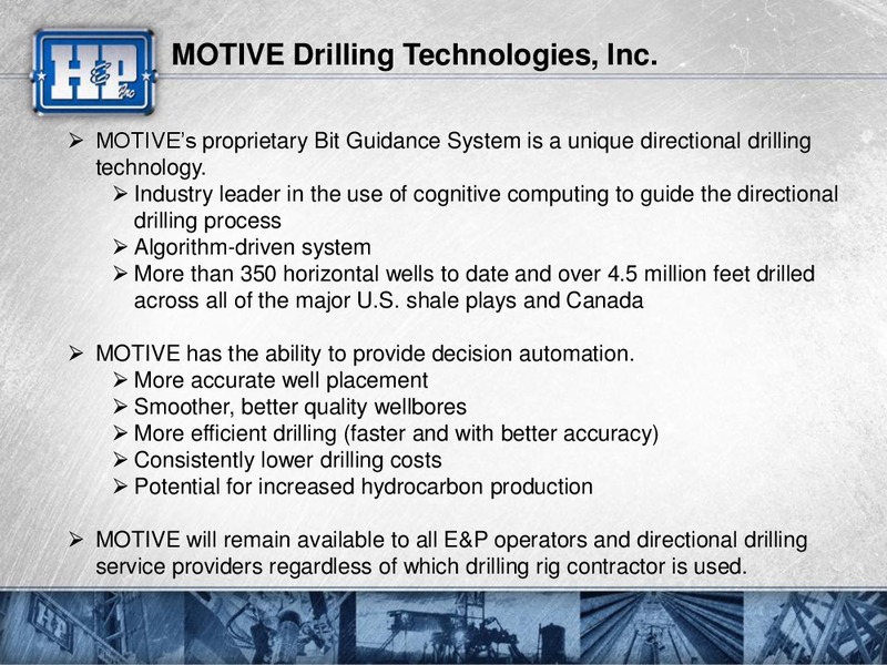 Meetings with Investors – Helmerich & Payne Inc. – slide 41
