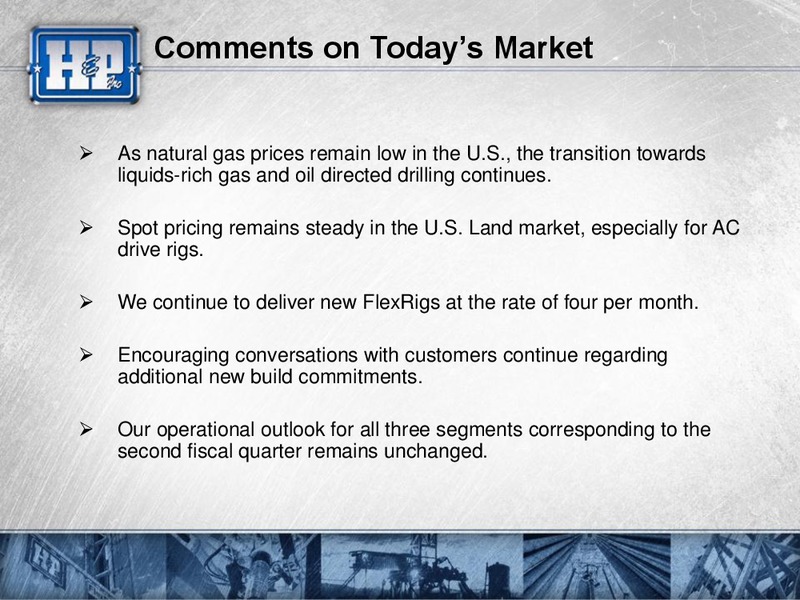 SIMMONS COMPANY INTERNATIONAL TWELFTH ANNUAL ENERGY CONFERENCE – Helmerich & Payne Inc. – slide 2