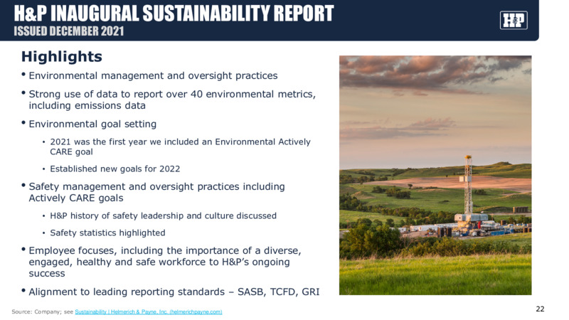 March 2022 Investor Presentation – Helmerich & Payne Inc. – slide 23