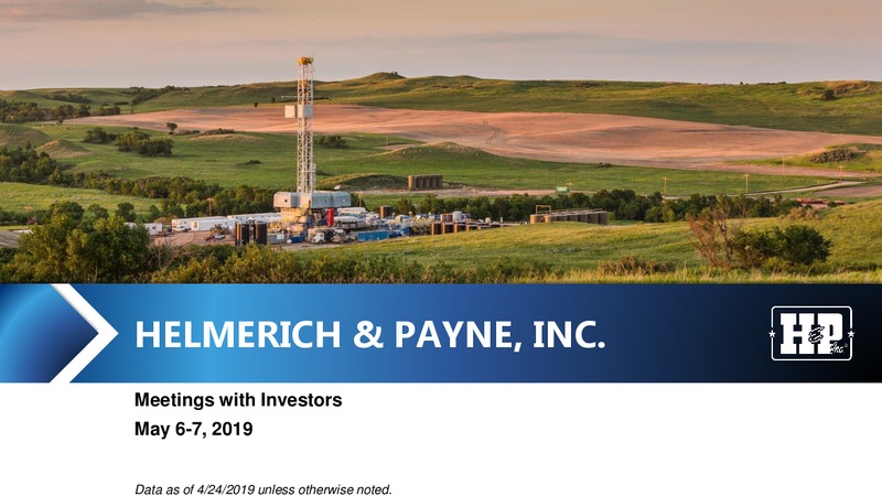 Meetings with Investors – Helmerich & Payne Inc. – slide 1