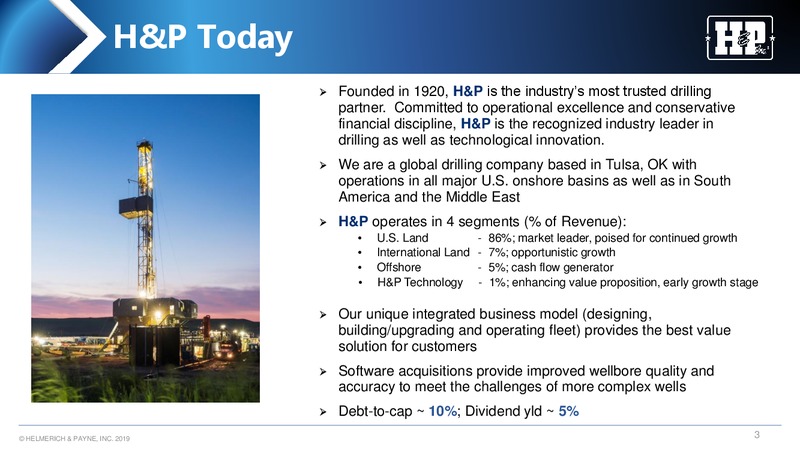 Meetings with Investors – Helmerich & Payne Inc. – slide 3