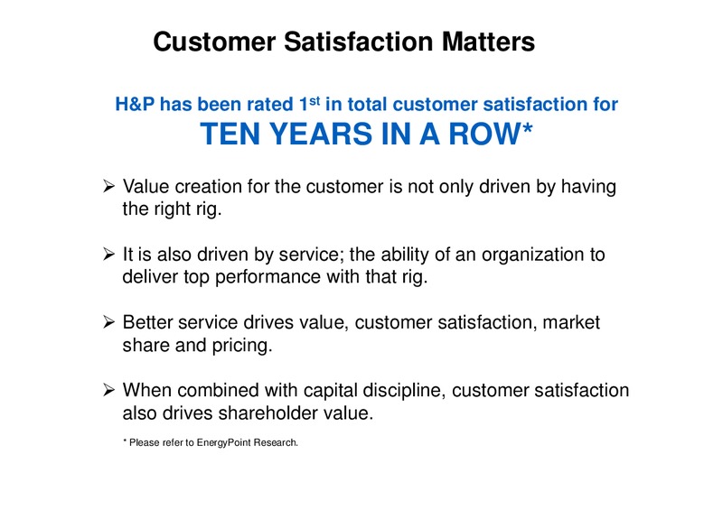 Meetings With Investors – Helmerich & Payne Inc. – slide 18