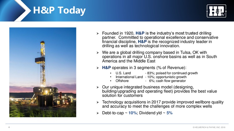 Jefferies 2018 Global Energy Conference – Helmerich & Payne Inc. – slide 3