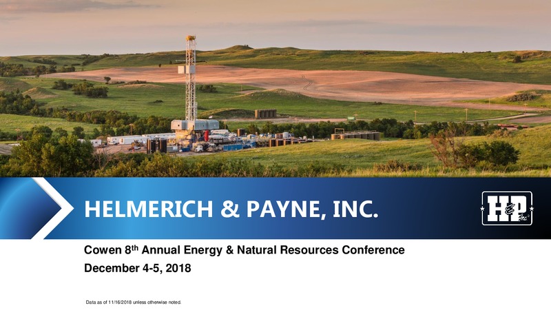 Cowen 8th Annual Energy and Natural Resources Conference – Helmerich & Payne Inc. – slide 1