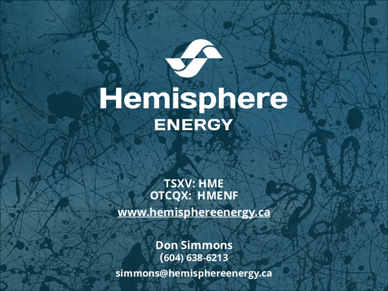 July 2022 Investor Presentation – Hemisphere Energy Corp – slide 15