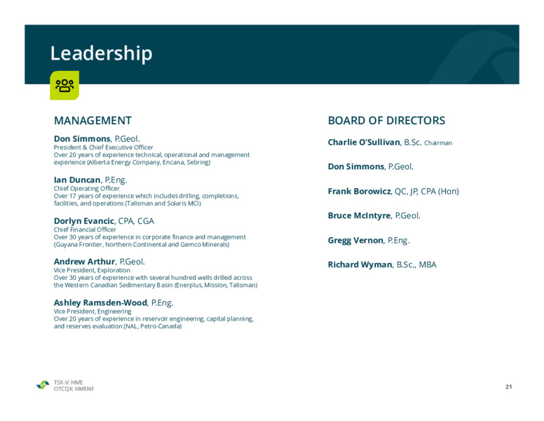 July 2021 Investor Presentation – Hemisphere Energy Corp – slide 21