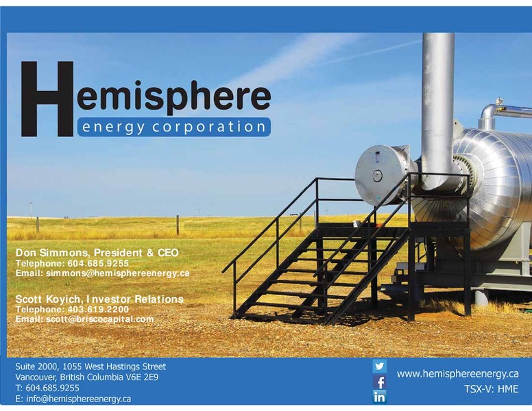 November 2017 Corporate Presentation – Hemisphere Energy Corp – slide 21