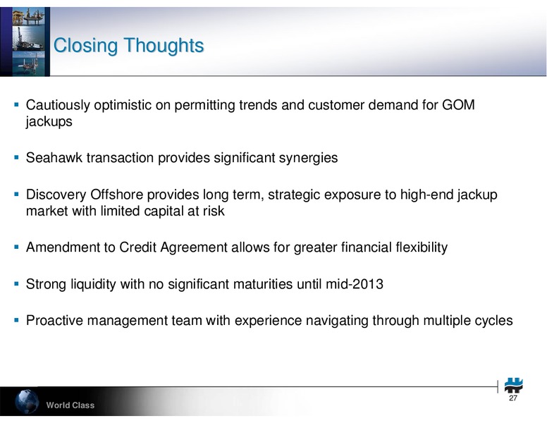 HOWARD WEIL 39TH ANNUAL ENERGY CONFERENCE – Hercules Offshore, Inc. – slide 27