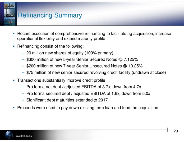 RAYMOND JAMES 2012 BOSTON SPRING CONFERENCE – Hercules Offshore, Inc. – slide 23
