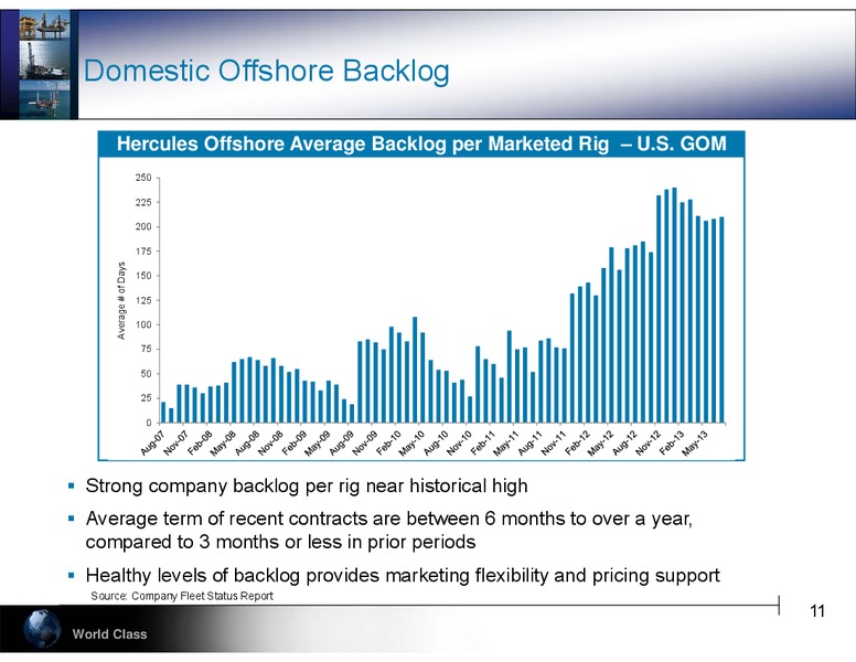 ENERCOMS THE OIL AND GAS CONFERENCE 18 – Hercules Offshore, Inc. – slide 11
