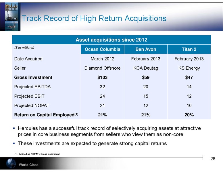 PARETO SECURITIES 20TH ANNUAL OIL AND OFFSHORE CONFERENCE – Hercules Offshore, Inc. – slide 26
