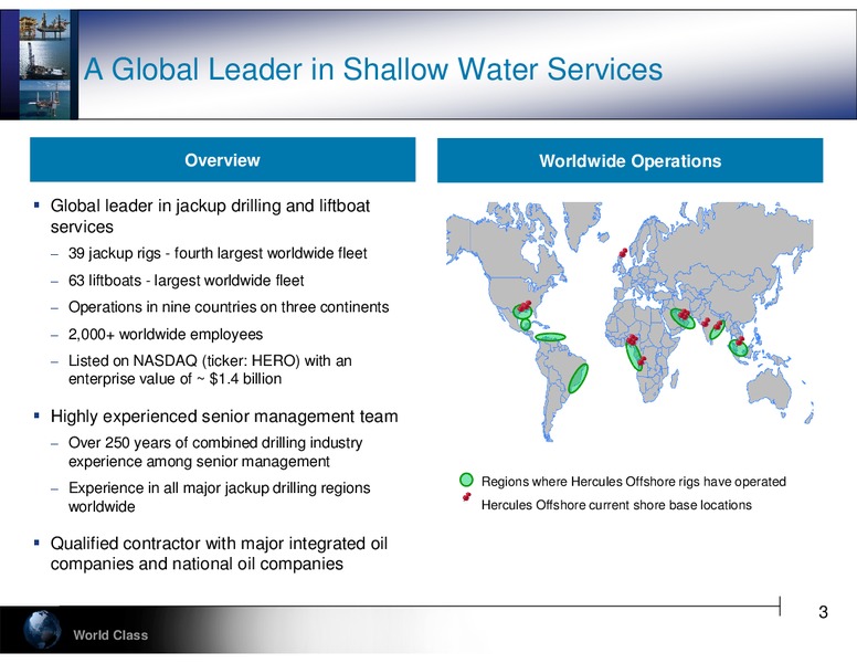 STEPHENS 2012 FALL INVESTMENT CONFERENCE – Hercules Offshore, Inc. – slide 3