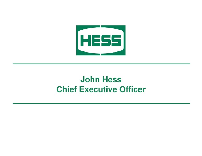 2014 ANNUAL MEETING OF Stockholders – Hess Corp – slide 2