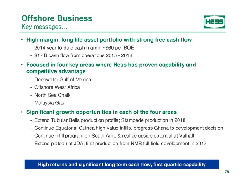 Investor Analyst Day 2014 – Hess Corp – slide 64