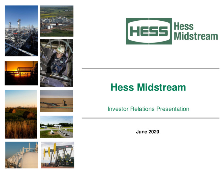 June 2020 Investor Presentation – Hess Midstream Partners Lp – slide 1
