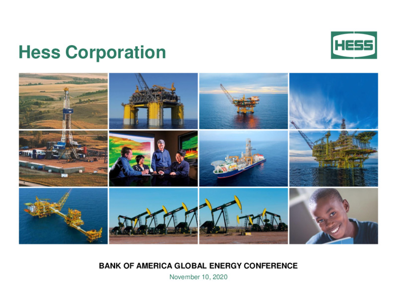 Bank of America Global Energy Conference – Hess Corp – slide 1