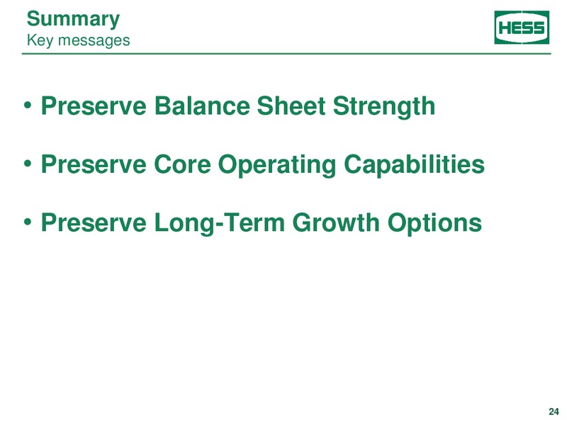 BAML Global Energy Conference – Hess Corp – slide 23
