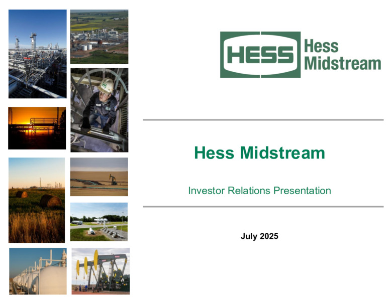 July 2025 Investor Relations Presentation – Hess Midstream LP – slide 1