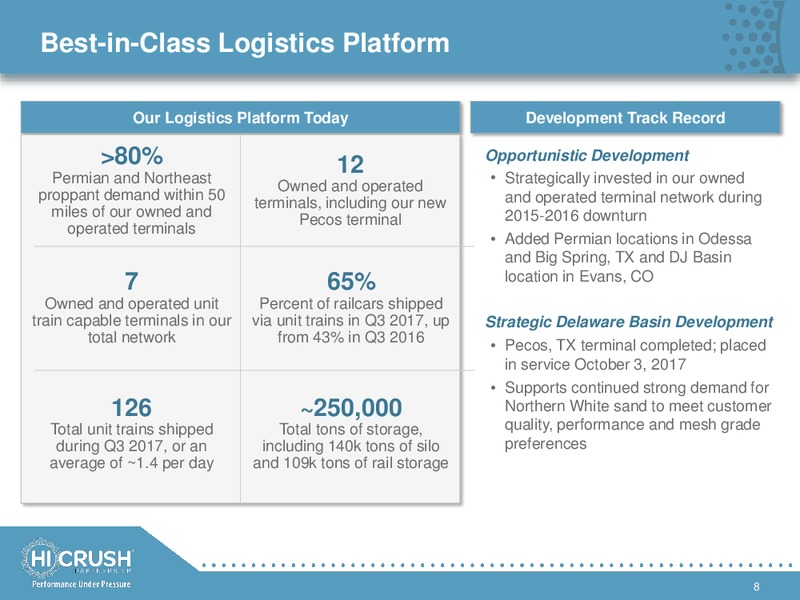 January 2018 Investor Presentation – Hi-Crush Partners Lp – slide 7