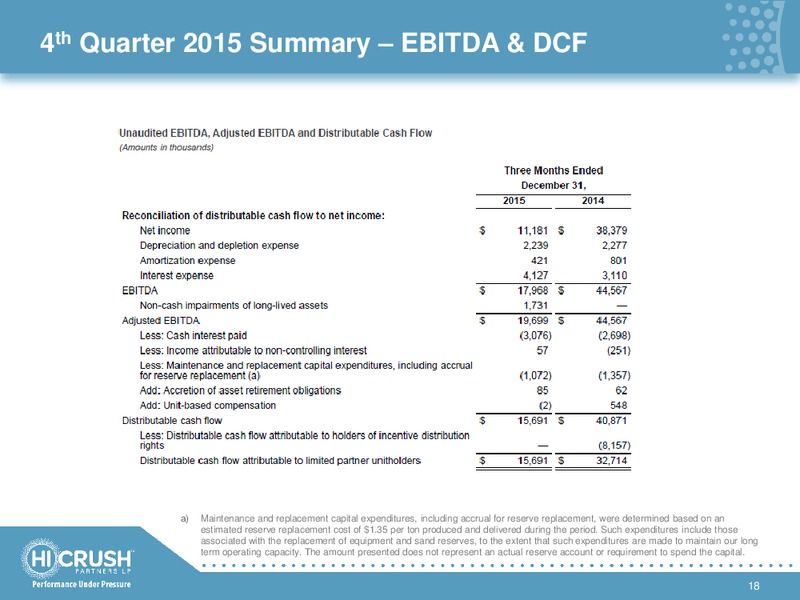 February 2016 Investor Presentation – Hi-Crush Partners Lp – slide 17