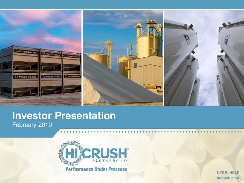 Q4 2018 Earnings Call Presentation – Hi-Crush Partners Lp – slide 1