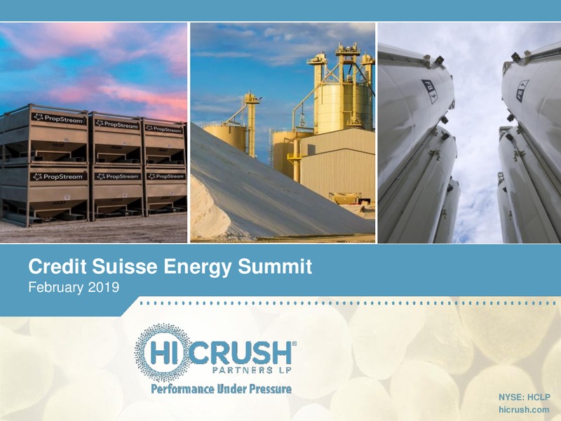 Credit Suisse Energy Summit – Hi-Crush Partners Lp – slide 1