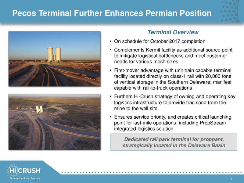 The Enercom Oil and Gas Conference – Hi-Crush Partners Lp – slide 9