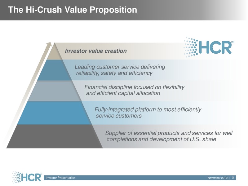 3Q 2019 Earnings Presentation – Hi-Crush Partners Lp – slide 2