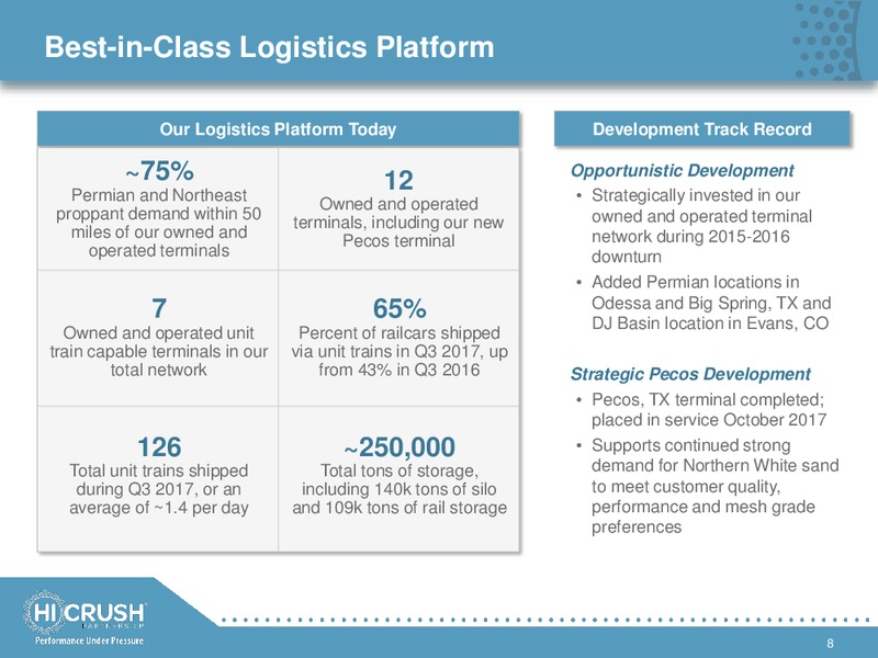 December 2017 Investor Presentation – Hi-Crush Partners Lp – slide 7