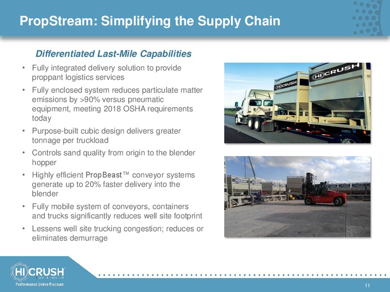 December 2017 Investor Presentation – Hi-Crush Partners Lp – slide 10