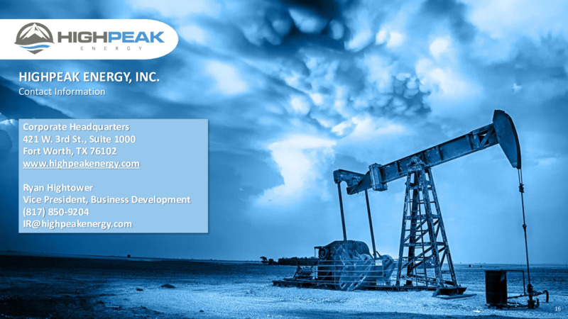 4Q 2022 Earnings Presentation – HighPeak Energy – slide 14
