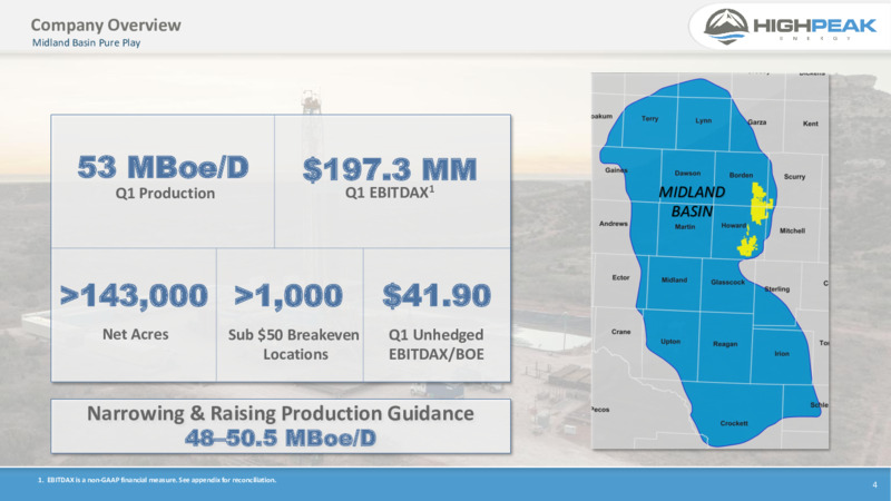 Q1 2025 Earnings Presentation – HighPeak Energy – slide 2