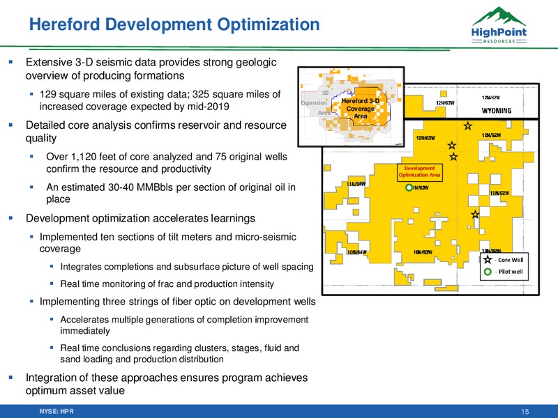 February 2019 Corporate Presentation – HighPoint Resources – slide 14