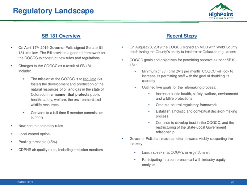 Q4 2019 Earnings Presentation – HighPoint Resources – slide 23
